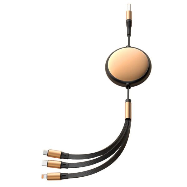 充電ケーブル 3in1 急速 PD100W TypeC USB変換プラグ付 巻き取り式 急速 タイプcケーブル マルチケーブル 6A 超p祭