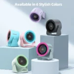 GOOJODOQ 100レベル可変速USBデスクファン静かな動作循環式充電式テーブルファン