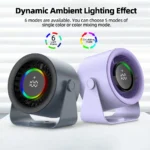 GOOJODOQ 100レベル可変速USBデスクファン静かな動作循環式充電式テーブルファン