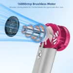 GOOJODOQ ストロングウィンド100ギア高速携帯扇風機 LEDディスプレイ付き